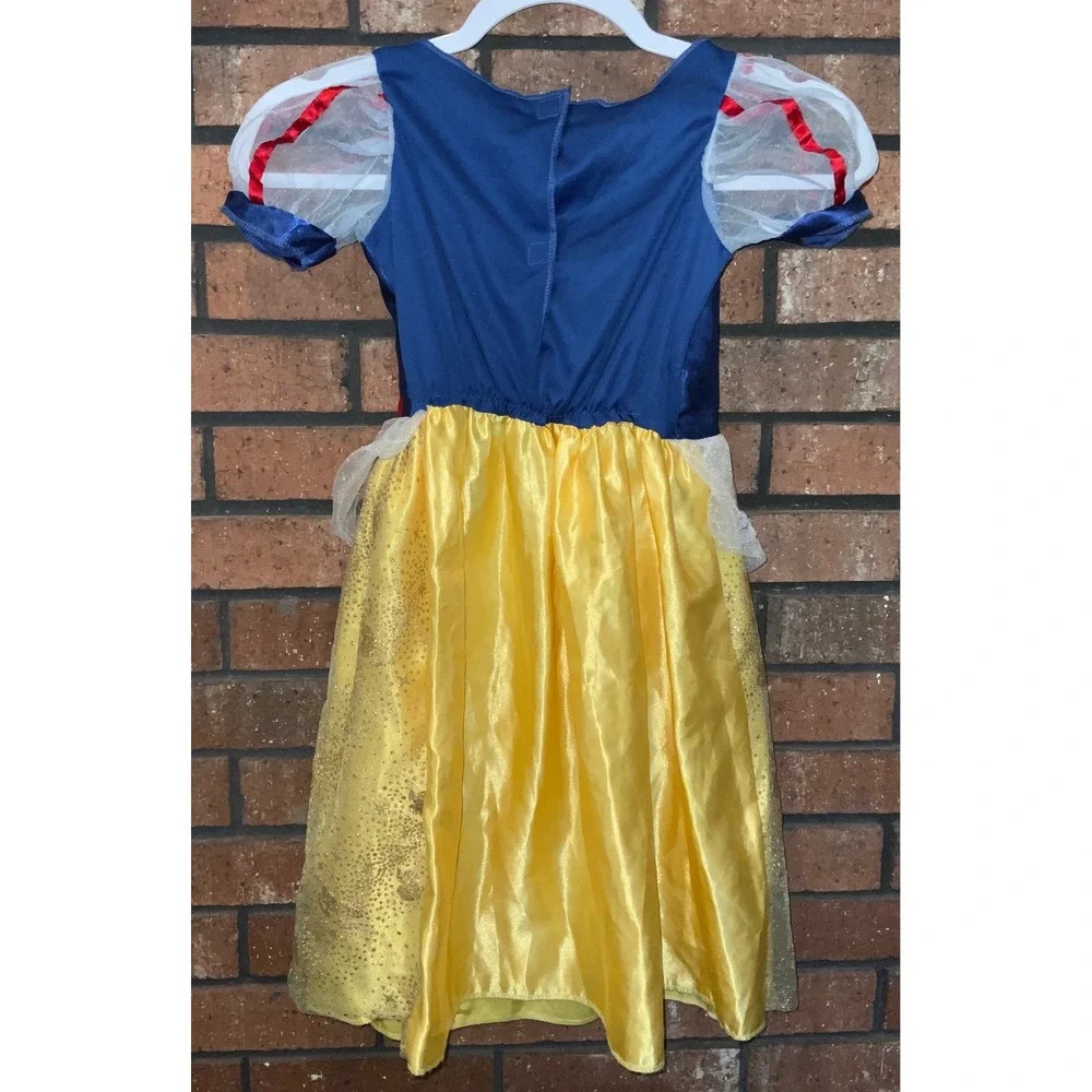 Disney Snow White Princess Costume Dress Blue Yellow Red Girls Size 4-6X